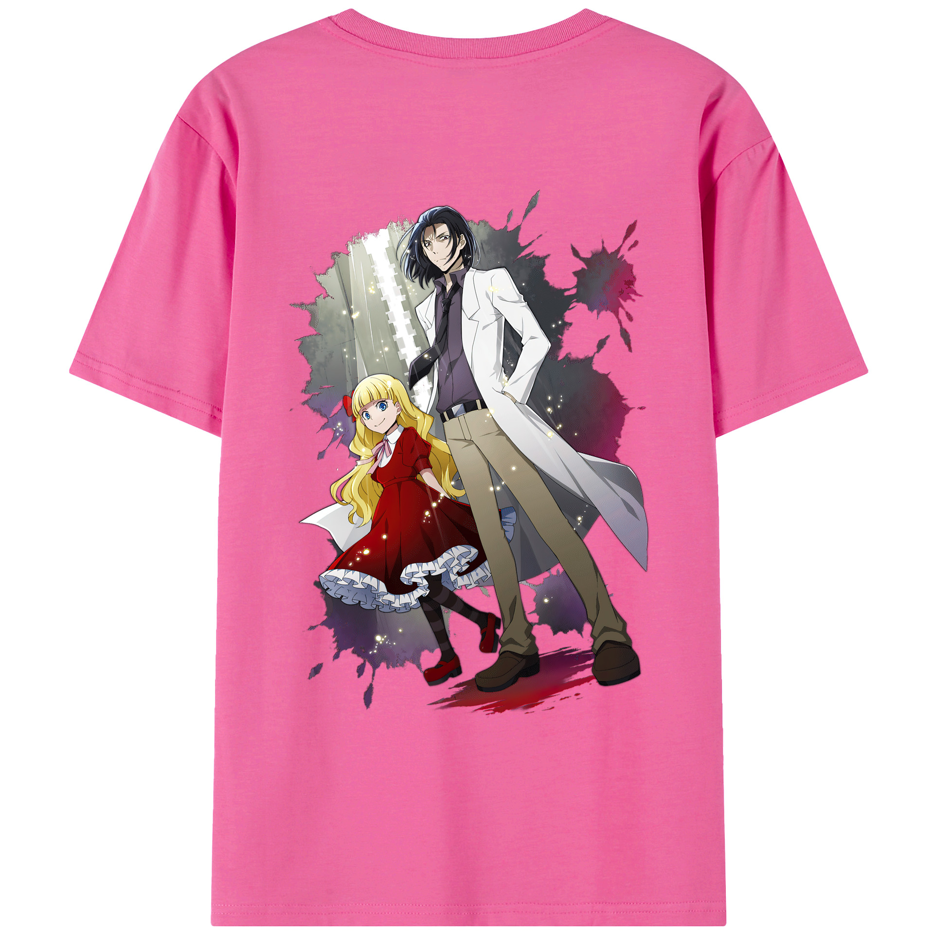 （画像用） 文豪ストレイドッグス Bungo Stray Dogs レディース半袖Tシャツ(バックプリント)